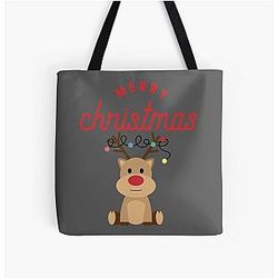 Merry Christmas Reindeer Classic All Over Print Tote Bag