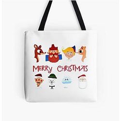 Vintage Rudolph Character All Over Print Tote Bag