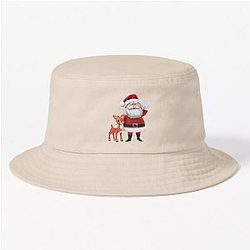 Retro Rudolph and Santa Hat