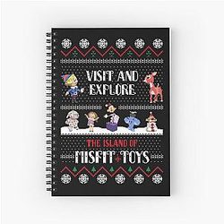 The Island of Misfit Toys Rudolph Christmas Sweater Notebook