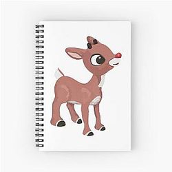 Classic Rudolph the Red Nosed Reindeer T-Shirt Classic Rudolph Spiral Notebook