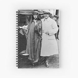Rudolph Valentino and Natacha Rambova at Car Spiral Notebook