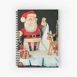 Santa Rudolph Spiral Notebook