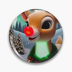 Adorable Rudolph Christmas Cheer Pin