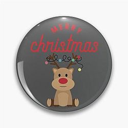 Merry Christmas Reindeer Classic Rudolph Pin