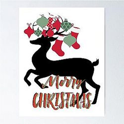 Merry Christmas Rudolph Poster