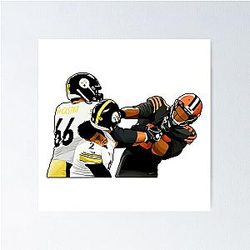 Myles Garrett Hits Mason Rudolph Poster