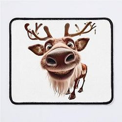 Happy Cute Christmas Rudolph Reindeer Mouse Pad
