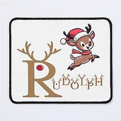 Rudolph Little Reindeer Merry Christmas Mouse Pad