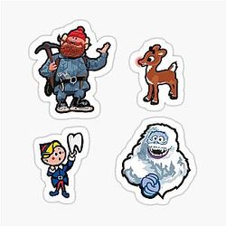 Rudolph and Friend Sticker