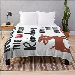 Classic Rudolph the Red Nosed Reindeer Throw Blanket