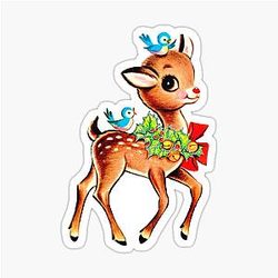 Rudolph Vintage Sticker