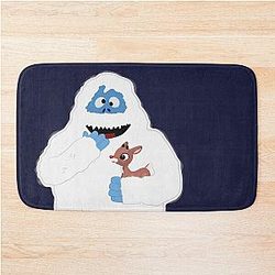 Classic Christmas Abominable Snowman Rudolph GraphicLoveShop Bath Mat