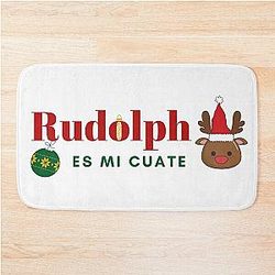 Rudolph es mi cuamate Bath Mat