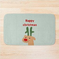 Rudolph Waiting for Christmas Bath Mat
