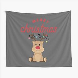 Merry Christmas Reindeer Classic Rudolph Tapestry