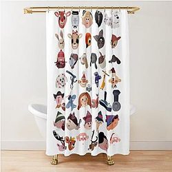 Rudolph Iconography Shower Curtain