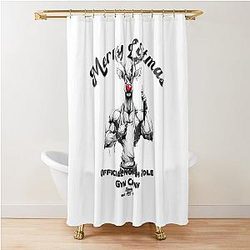 Merry Christmas Shredded Gym Design Shower Curtain