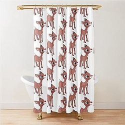 Classic Rudolph GraphicLoveShop Shower Curtain