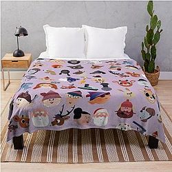 Rudolph Iconography Throw Blanket