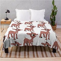 Classic Rudolph GraphicLoveShop Throw Blanket