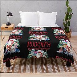 Rudolph The Red Nosed Reindeer Christmas Special Throw Blanket