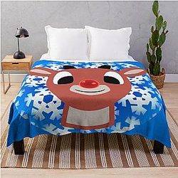 Hello Rudolph Throw Blanket