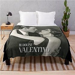 Silent Movie Icon Rudolph Valentino Throw Blanket