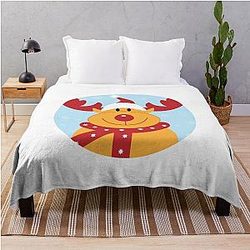 Classic Rudolph Christmas Throw Blanket