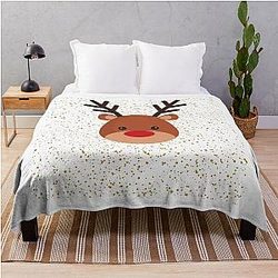 Classic Rudolph Throw Blanket