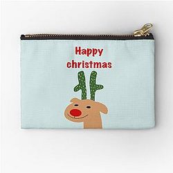 Rudolph Waiting For Christmas Zipper Pouch