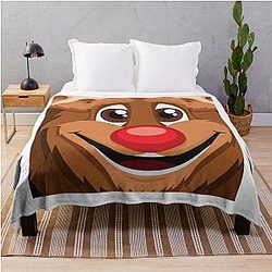 Classic Rudolph Throw Blanket 2020