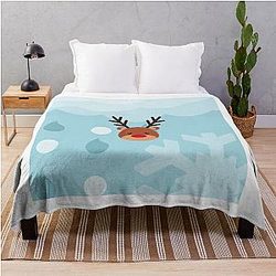 Classic Rudolph Throw Blanket