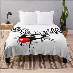 Funny Rudolph Throw Blanket