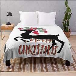 Merry Christmas Rudolph Blanket