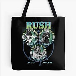 Rush Band Live Concert Classic Pics Tote Bag