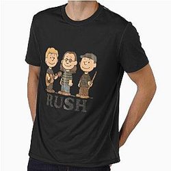 Rush Band Peanuts Style Baby Tee Vintage Rock Graphic T-Shirt