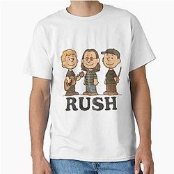 Rush Band Peanuts Style Baby Tee Vintage Rock Classic T-Shirt