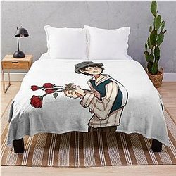 Flowers Kawaii Funny Throw Blanket