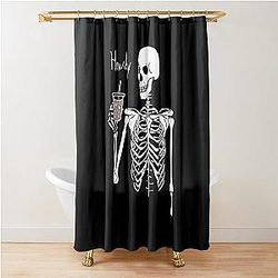 Howdy Skeleton by Ryan Trahan Shower Curtain
