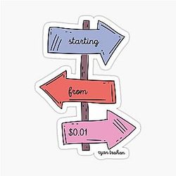 Ryan Trahan Starting from $0.01 Financial Motivational Sticker