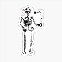 Ryan Trahan Merch Handmade Skeleton Sticker