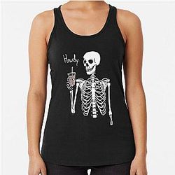 Howdy Skeleton Ryan Racerback Tank Top