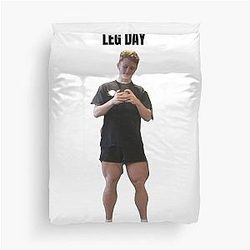 Leg Day by Ryan Trahan Duvet Cover