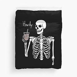 Howdy Skeleton Ryan Duvet Cover