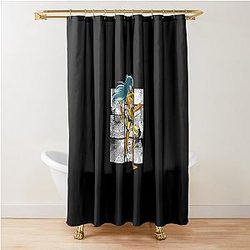 Anime Saint Seiya Knights of the Zodiac Casual Scorpio Milo T Shirt Gold Saints Novelty T-Shirt Shower Curtain