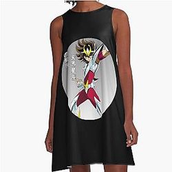 Character Saint Seiya Anime Andromeda Art A-Line Dress for fans