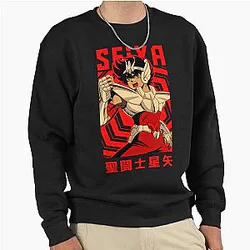 Pegasus Seiya SAINT SEIYA Vintage Anime Design Pullover Sweatshirt