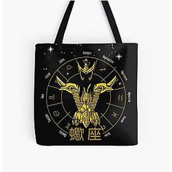 Scorpio Cloth - Milo Gold Tote Bag Saint Seiya All Over Print Bag