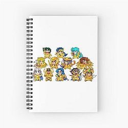 Gold Chibi Saint Seiya Knights of the Zodiac Spiral Notebook